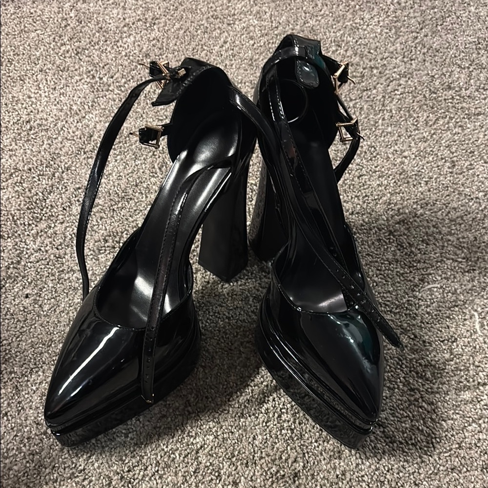 Elegant Black Platform Heels